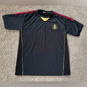 Mexico National Soccer Jersey Black Men Size Medium/large